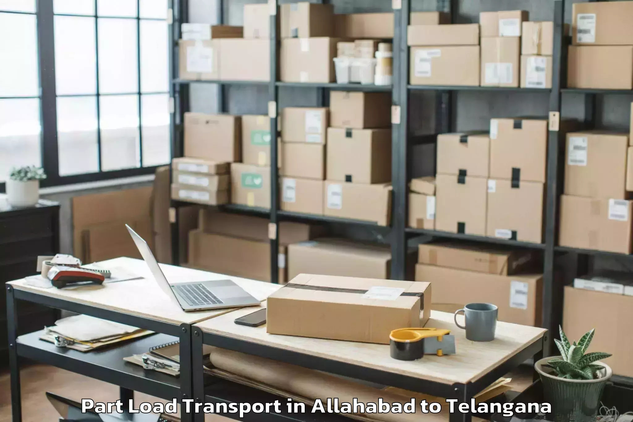 Top Allahabad to Bellampalle Part Load Transport Available